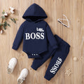 0-24 Months Baby Boy Set Hooded Letter Top+Long sleeved Two-piece Set, Baby boy Spring and Autumn Sports Style Set