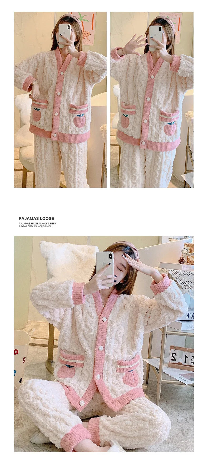 Women's Coral Fleece Pajamas